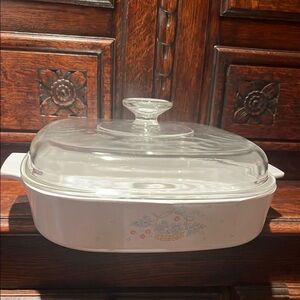 Corningware country cornflower dish